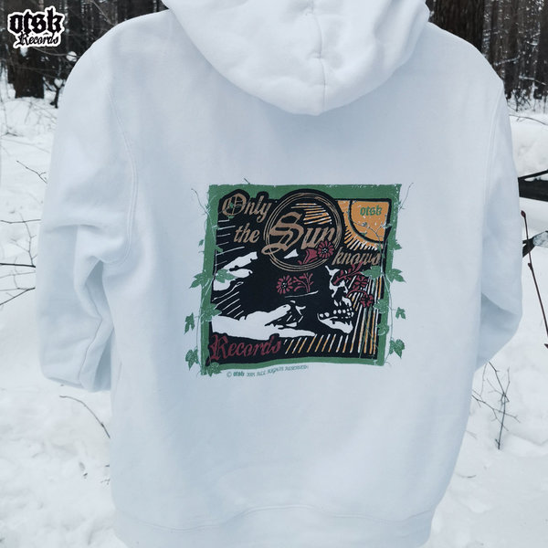 HOODED ZIP SWEATER "OTSK vs ONLY the SUN KNOWS Records" Logo vs Skull - WINTER EDITION